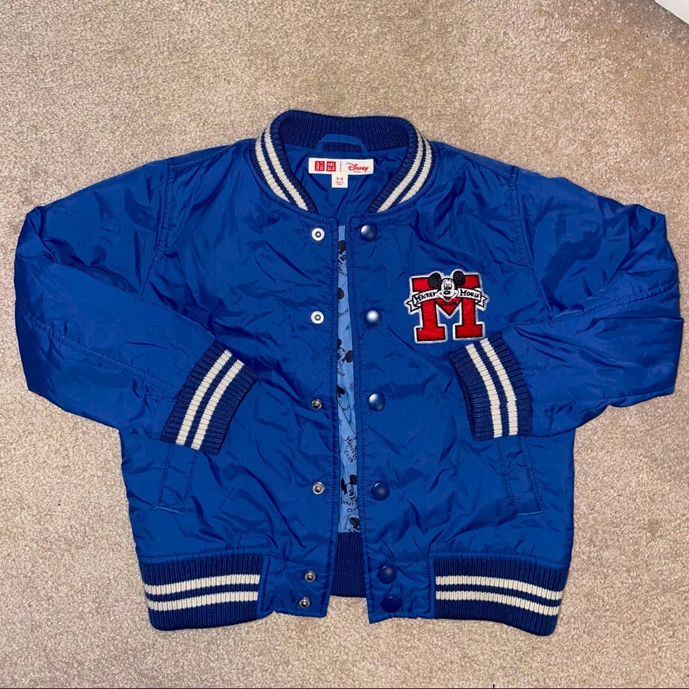Uniqlo X Disney Kids Mickey Mouse Varsity Jacket